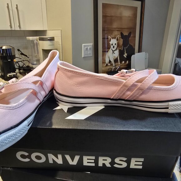 Woman's Shoes Converse Chuck Taylor All Star Dainty Mary Jane Ballet Pink SZ 7.5 - Picture 3 of 13